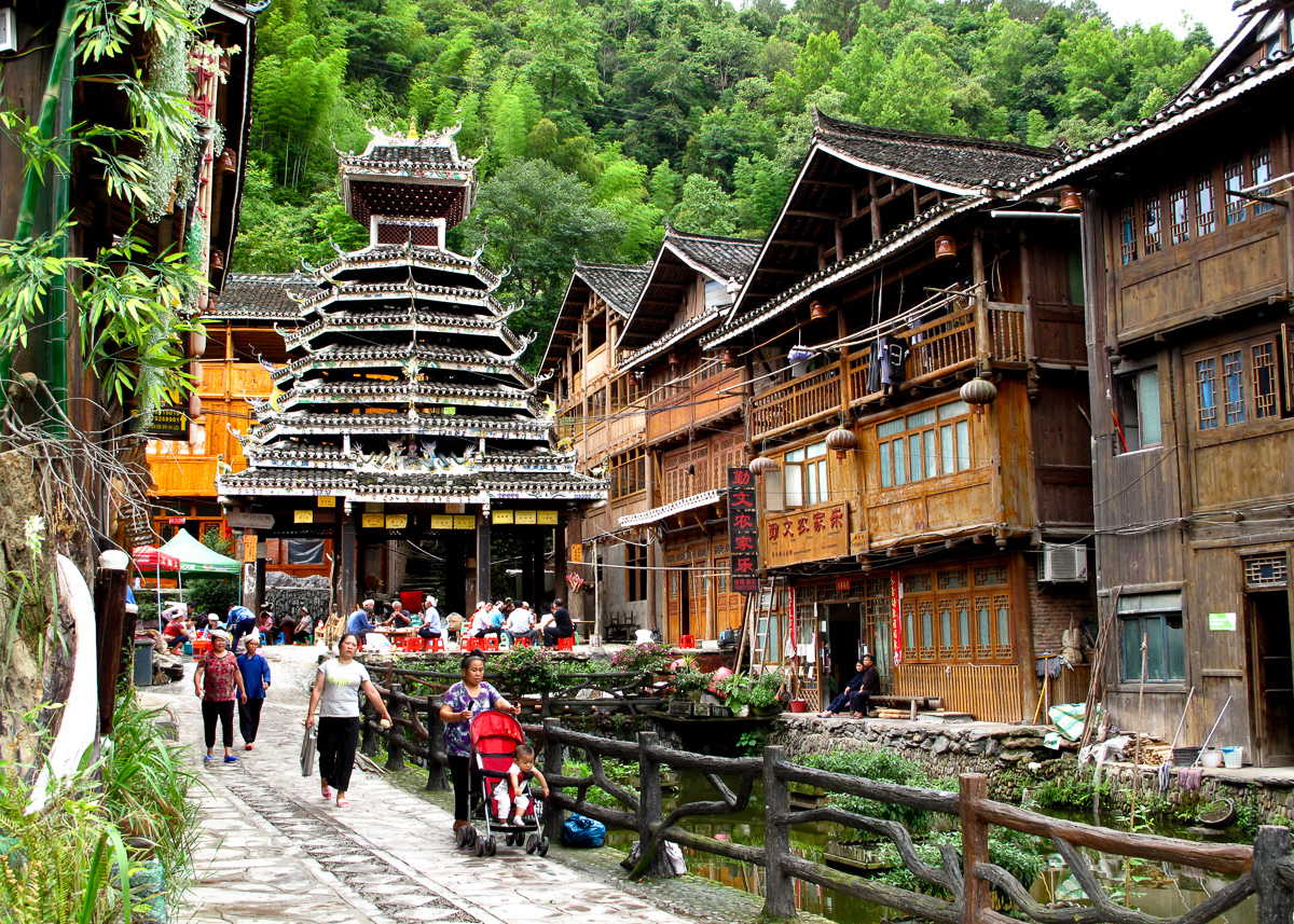 Aldea dong con su torre del tambor, Guizhou