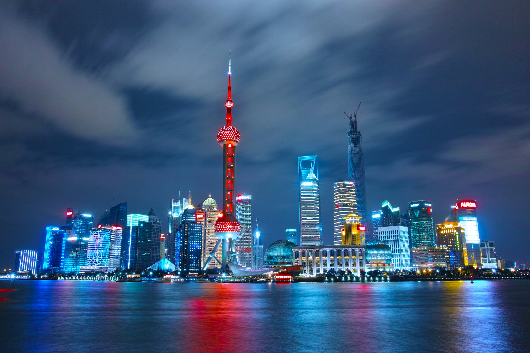 Skyline de Shanghái de noche